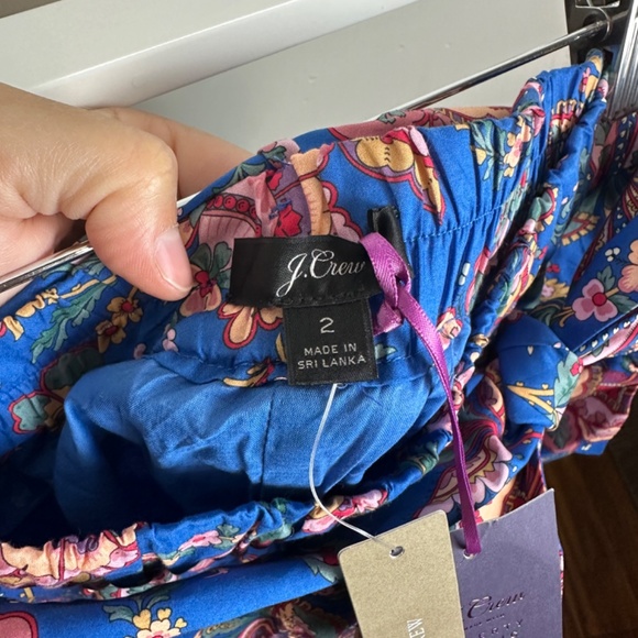 NEW J.Crew Women's Belted Pull-On Midi Skirt in Liberty Flora Belle Blue Size 2 - Picture 5 of 7